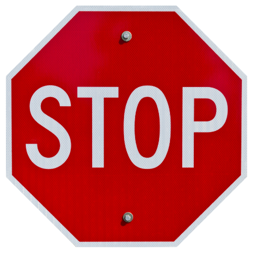 TRANPARENT STOP SIGN